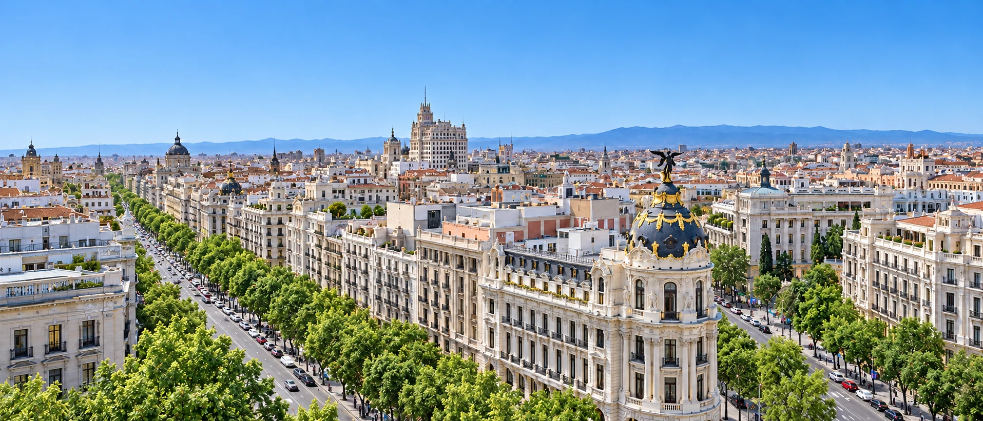 Vista ilustrativa panorámica de Madrid